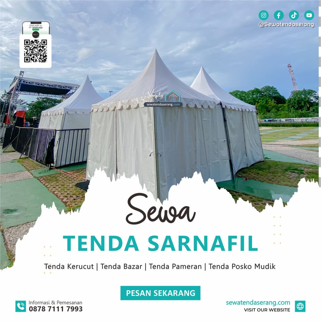 08787 7111 7993 - Sewa tenda bazar sarnafil serang cilegon pandeglang lebak tangerang bekasi jakarta bogor karawang, tenda event murah harga pameran posko mudik.