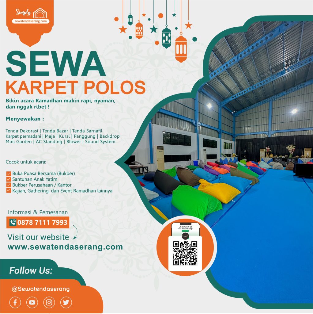 0878 7111 7993 - Sewa Karpet Permadani Polos, Bukber, Buka Puasa, Event, Ramadhan, Santunan Yatim, Serang Cilegon Pandeglang Lebak Tangerang Jakarta Bekasi Depok