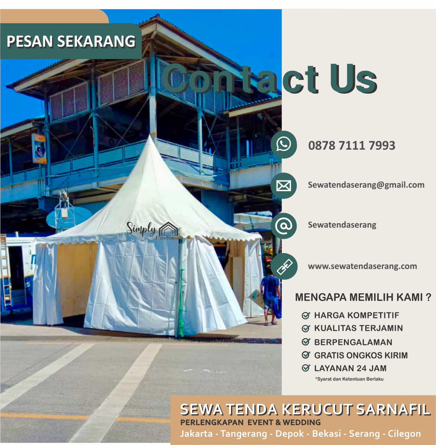 0878 7111 7993 - Sewa Tenda Posko Mudik 2023 Jabodetabek Banten